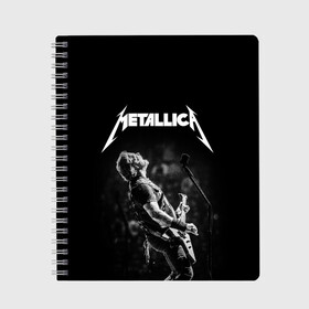 Тетрадь с принтом Metallica James Hetfield , 100% бумага | 48 листов, плотность листов — 60 г/м2, плотность картонной обложки — 250 г/м2. Листы скреплены сбоку удобной пружинной спиралью. Уголки страниц и обложки скругленные. Цвет линий — светло-серый
 | guitar | guitarist | heavy | james hetfield | metall | metallica | rock | trash | джеймс хэтфилд | металл | металлика | рок | хэви