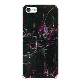 Чехол для iPhone 5/5S матовый с принтом Doter , Силикон | Область печати: задняя сторона чехла, без боковых панелей | abstraction | lines | paint | spots | stains | абстракция | краска | линии | пятна | разводы