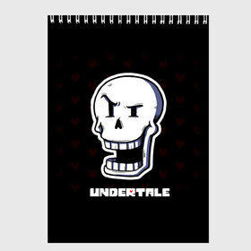 Скетчбук с принтом UNDERTALE , 100% бумага
 | 48 листов, плотность листов — 100 г/м2, плотность картонной обложки — 250 г/м2. Листы скреплены сверху удобной пружинной спиралью | sans | undertale | андертале | андертейл | игра | подземная история | подземная сказка | санс | ундертале