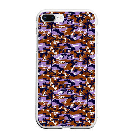 Чехол для iPhone 7Plus/8 Plus матовый с принтом Camouflage for men , Силикон | Область печати: задняя сторона чехла, без боковых панелей | boys | military | pattern | абстракция | армия | брызги | военный | войска | волны | краски | маскировка | милитари | мужчинам | небесный | орнамент | паттерн | пацанские | пятна | пятнистый | разноцветные
