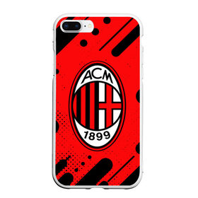 Чехол для iPhone 7Plus/8 Plus матовый с принтом AC MILAN / МИЛАН , Силикон | Область печати: задняя сторона чехла, без боковых панелей | ac | ac milan | acm | football | logo | milan | sport | клуб | лого | логотип | логотипы | милан | символ | символы | спорт | форма | футбол | футбольная | футбольный