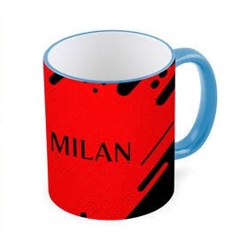 Кружка с принтом AC MILAN / МИЛАН , керамика | ёмкость 330 мл | ac | ac milan | acm | football | logo | milan | sport | клуб | лого | логотип | логотипы | милан | символ | символы | спорт | форма | футбол | футбольная | футбольный