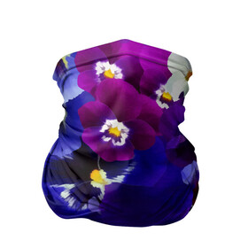 Бандана-труба 3D с принтом Акварельные Цветы , 100% полиэстер, ткань с особыми свойствами — Activecool | плотность 150‒180 г/м2; хорошо тянется, но сохраняет форму | flower | flowers | акварель | акварельные цветы | краска | краски | незабудка | рисунок | фиалка | фиалки | цветки | цветочки | цветы