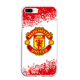 Чехол для iPhone 7Plus/8 Plus матовый с принтом MANCHESTER UNITED , Силикон | Область печати: задняя сторона чехла, без боковых панелей | club | footbal | logo | manchester | united | знак | клуб | лого | логотип | логотипы | манчестер | символ | символы | форма | футбол | футбольная | футбольный | юнайтед