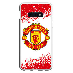 Чехол для Samsung S10E с принтом MANCHESTER UNITED , Силикон | Область печати: задняя сторона чехла, без боковых панелей | Тематика изображения на принте: club | footbal | logo | manchester | united | знак | клуб | лого | логотип | логотипы | манчестер | символ | символы | форма | футбол | футбольная | футбольный | юнайтед