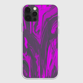 Чехол для iPhone 12 Pro Max с принтом Абстракция , Силикон |  | абстракция | жидкость | краска | пятна | разводы | текстура | узор | фиолетовый