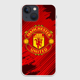 Чехол для iPhone 13 mini с принтом MANCHESTER UNITED ,  |  | club | footbal | logo | manchester | united | знак | клуб | лого | логотип | логотипы | манчестер | символ | символы | форма | футбол | футбольная | футбольный | юнайтед