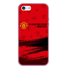 Чехол для iPhone 5/5S матовый с принтом MANCHESTER UNITED , Силикон | Область печати: задняя сторона чехла, без боковых панелей | club | footbal | logo | manchester | united | знак | клуб | лого | логотип | логотипы | манчестер | символ | символы | форма | футбол | футбольная | футбольный | юнайтед