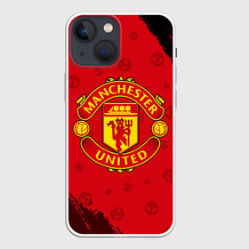 Чехол для iPhone 13 mini с принтом MANCHESTER UNITED ,  |  | club | footbal | logo | manchester | united | знак | клуб | лого | логотип | логотипы | манчестер | символ | символы | форма | футбол | футбольная | футбольный | юнайтед