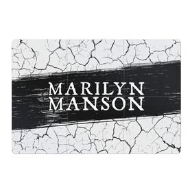 Магнитный плакат 3Х2 с принтом MARILYN MANSON / М. МЭНСОН , Полимерный материал с магнитным слоем | 6 деталей размером 9*9 см | 