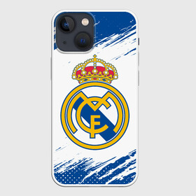 Чехол для iPhone 13 mini с принтом REAL MADRID   РЕАЛ МАДРИД ,  |  | football | logo | madrid | real | realmadrid | sport | клуб | лого | логотип | логотипы | мадрид | реал | реалмадрид | символ | символы | спорт | форма | футбол | футбольная