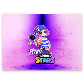 Поздравительная открытка с принтом Penny Brawl Stars , 100% бумага | плотность бумаги 280 г/м2, матовая, на обратной стороне линовка и место для марки
 | Тематика изображения на принте: anime | brawl | brawl stars | brawlstars | brawl_stars | panny | peny | аниме | бравл | бравлстарс | девочка | девочка в шкуре медведя | девушка | манга | пени | пини