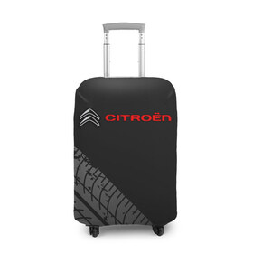 Чехол для чемодана 3D с принтом CITROEN , 86% полиэфир, 14% спандекс | двустороннее нанесение принта, прорези для ручек и колес | citroen | авто | автомобиль | логотип | марка | машина | надпись | ситроен | текстура