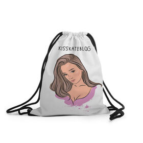 Рюкзак-мешок 3D с принтом Kisskateblog , 100% полиэстер | плотность ткани — 200 г/м2, размер — 35 х 45 см; лямки — толстые шнурки, застежка на шнуровке, без карманов и подкладки | blogger | xbloggers | xhouse | блогер | блогеры | инстаграм | тикток