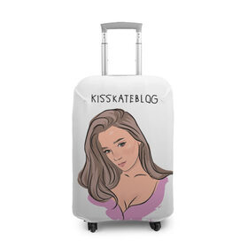 Чехол для чемодана 3D с принтом Kisskateblog , 86% полиэфир, 14% спандекс | двустороннее нанесение принта, прорези для ручек и колес | blogger | xbloggers | xhouse | блогер | блогеры | инстаграм | тикток