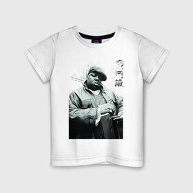 Детская футболка хлопок с принтом The Notorious B.I.G , 100% хлопок | круглый вырез горловины, полуприлегающий силуэт, длина до линии бедер | Тематика изображения на принте: b.i.g | biggie | hip hop | биги | олдскул рэп | хип хоп.