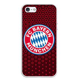 Чехол для iPhone 5/5S матовый с принтом FC BAYERN / БАВАРИЯ , Силикон | Область печати: задняя сторона чехла, без боковых панелей | bayern | club | fc | footbal | logo | бавария | знак | клуб | лого | логотип | логотипы | символ | символы | форма | футбол | футбольная | футбольный