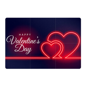 Магнитный плакат 3Х2 с принтом Happy Valentines Day , Полимерный материал с магнитным слоем | 6 деталей размером 9*9 см | 