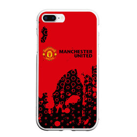 Чехол для iPhone 7Plus/8 Plus матовый с принтом MANCHESTER UNITED , Силикон | Область печати: задняя сторона чехла, без боковых панелей | Тематика изображения на принте: 