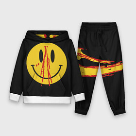 Детский костюм 3D (с толстовкой) с принтом Pop Up Smiley ,  |  | plohoyparen | smile | v.vlone | vlone pop up smiley | влоне | смайл | смайлик | эмоджи