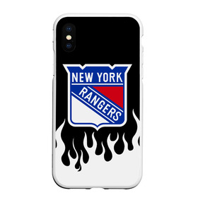 Чехол для iPhone XS Max матовый с принтом Нью-Йорк Рейнджерс , Силикон | Область печати: задняя сторона чехла, без боковых панелей | Тематика изображения на принте: hockey | new york | new york rangers | nhl | rangers | usa | нхл | нью йорк | нью йорк рейнджерс | рейнджерс | спорт | сша | хоккей | шайба