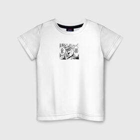 Детская футболка хлопок с принтом Jojos Bizarre Adventure Dio , 100% хлопок | круглый вырез горловины, полуприлегающий силуэт, длина до линии бедер | Тематика изображения на принте: 