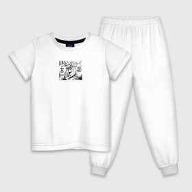 Детская пижама хлопок с принтом Jojos Bizarre Adventure Dio , 100% хлопок |  брюки и футболка прямого кроя, без карманов, на брюках мягкая резинка на поясе и по низу штанин
 | Тематика изображения на принте: 