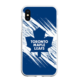Чехол для iPhone XS Max матовый с принтом Toronto Maple Leafs,  , Силикон | Область печати: задняя сторона чехла, без боковых панелей | Тематика изображения на принте: hockey | maple leafs | nhl | toronto | toronto maple leafs | usa | мейпл лифс | нхл | спорт | сша | торонто | торонто мейпл лифс | хоккей | шайба
