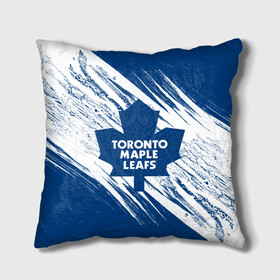Подушка 3D с принтом Toronto Maple Leafs,  , наволочка – 100% полиэстер, наполнитель – холлофайбер (легкий наполнитель, не вызывает аллергию). | состоит из подушки и наволочки. Наволочка на молнии, легко снимается для стирки | hockey | maple leafs | nhl | toronto | toronto maple leafs | usa | мейпл лифс | нхл | спорт | сша | торонто | торонто мейпл лифс | хоккей | шайба