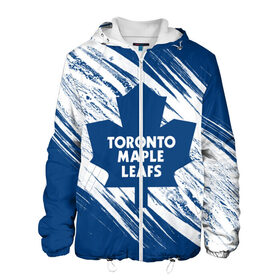 Мужская куртка 3D с принтом Toronto Maple Leafs, , ткань верха — 100% полиэстер, подклад — флис | прямой крой, подол и капюшон оформлены резинкой с фиксаторами, два кармана без застежек по бокам, один большой потайной карман на груди. Карман на груди застегивается на липучку | hockey | maple leafs | nhl | toronto | toronto maple leafs | usa | мейпл лифс | нхл | спорт | сша | торонто | торонто мейпл лифс | хоккей | шайба