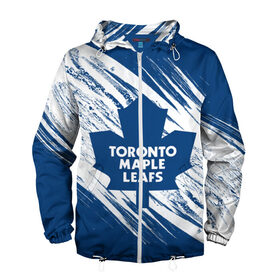 Мужская ветровка 3D с принтом Toronto Maple Leafs, , 100% полиэстер | подол и капюшон оформлены резинкой с фиксаторами, два кармана без застежек по бокам, один потайной карман на груди | Тематика изображения на принте: hockey | maple leafs | nhl | toronto | toronto maple leafs | usa | мейпл лифс | нхл | спорт | сша | торонто | торонто мейпл лифс | хоккей | шайба