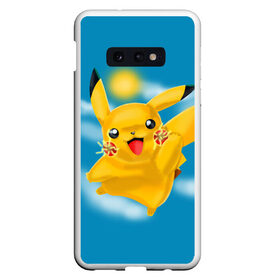 Чехол для Samsung S10E с принтом Pikachu Pika Pika , Силикон | Область печати: задняя сторона чехла, без боковых панелей | pika | pikachu | аниме | детская | детям | игры | молния | мышка | мышь | пика | пикачу | покемон | покемоны