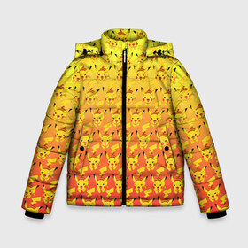 Зимняя куртка для мальчиков 3D с принтом Pikachu Pika Pika , ткань верха — 100% полиэстер; подклад — 100% полиэстер, утеплитель — 100% полиэстер | длина ниже бедра, удлиненная спинка, воротник стойка и отстегивающийся капюшон. Есть боковые карманы с листочкой на кнопках, утяжки по низу изделия и внутренний карман на молнии. 

Предусмотрены светоотражающий принт на спинке, радужный светоотражающий элемент на пуллере молнии и на резинке для утяжки | pika | pikachu | аниме | детская | детям | игры | молния | мышка | мышь | пика | пикачу | покемон | покемоны