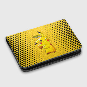Картхолдер с принтом с принтом Pikachu Pika Pika , натуральная матовая кожа | размер 7,3 х 10 см; кардхолдер имеет 4 кармана для карт; | pika | pikachu | аниме | детская | детям | игры | молния | мышка | мышь | пика | пикачу | покемон | покемоны