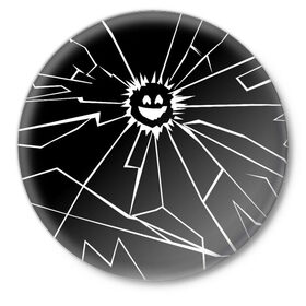 Значок с принтом ЧЕРНОЕ ЗЕРКАЛО ,  металл | круглая форма, металлическая застежка в виде булавки | black mirror | черное зеркало