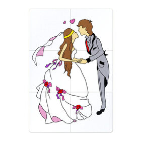 Магнитный плакат 2Х3 с принтом Жених и Невеста , Полимерный материал с магнитным слоем | 6 деталей размером 9*9 см | love is | wedding | бабочка | бантик | влюбленные | влюбленный | жена | жених | загс | любимая | любимый | любовь | молодожены | муж | невеста | парочка | подарок | помолвка | праздник | розы | свадебные