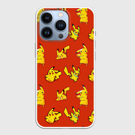 Чехол для iPhone 13 Pro с принтом Пикачу ,  |  | Тематика изображения на принте: pokemon | pokemon go | арт | жёлтый | жёлтый мышонок мышь | красный | пикачу | покемон | покемоны | рисунок