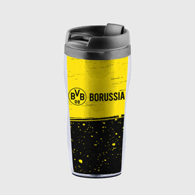 Термокружка-непроливайка с принтом BORUSSIA / Боруссия , внутренняя часть — пищевой пластик, наружная часть — прозрачный пластик, между ними — полиграфическая вставка с рисунком | объем — 350 мл, герметичная крышка | borussia | club | dortmund | footbal | logo | боруссия | дортмунд | знак | клуб | логотип | логотипы | символ | символы | форма | футбол | футбольная | футбольный