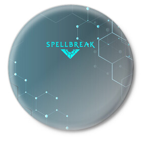 Значок с принтом Spellbreak Hex ,  металл | круглая форма, металлическая застежка в виде булавки | battle royal | fantasy | game | game spellbreak | hex | logo spellbreak | rpg | spellbreak | боевая магия | боевой маг | игра | игра spellbreak | королевская битва | логотип | логотип spellbreak | магические перчатки | персонажи spellbreak | р