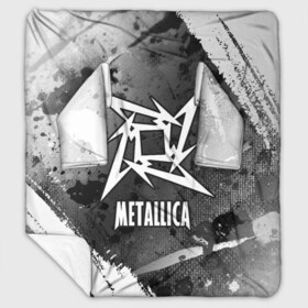 Плед с рукавами с принтом METALLICA МЕТАЛЛИКА , 100% полиэстер | Закругленные углы, все края обработаны. Ткань не мнется и не растягивается. Размер 170*145 | 