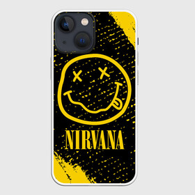 Чехол для iPhone 13 mini с принтом NIRVANA   НИРВАНА ,  |  | band | cobain | face | kurt | logo | music | nirvana | rock | rocknroll | группа | кобейн | курт | лого | логотип | музыка | музыкальная | нирвана | рожица | рок | рокнролл | символ