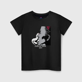 Детская футболка хлопок с принтом American Horror Story , 100% хлопок | круглый вырез горловины, полуприлегающий силуэт, длина до линии бедер | american | horror | story | телесериал | ужасы