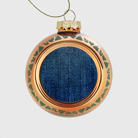 Стеклянный ёлочный шар с принтом Джинса , Стекло | Диаметр: 80 мм | Тематика изображения на принте: blue | джинса | джинсовая текстура | текстуры | цвет джинса