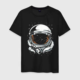 Мужская футболка хлопок с принтом Шлем астронавта  , 100% хлопок | прямой крой, круглый вырез горловины, длина до линии бедер, слегка спущенное плечо. | astronaut | cosmos | galaxy | helmet | nasa | roscosmos | roskosmos | soul | space | spaceman | spacesuit | stars | suit | universe | астронавт | вселенная | галактика | душа | звезды | космонавт | космос | мистика | наса | одиночество | рос