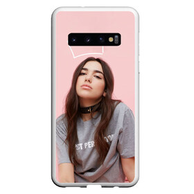 Чехол для Samsung Galaxy S10 с принтом Dua Lipa , Силикон | Область печати: задняя сторона чехла, без боковых панелей | dua lipa | model | music | девушка | дуа липа | модель | музыка