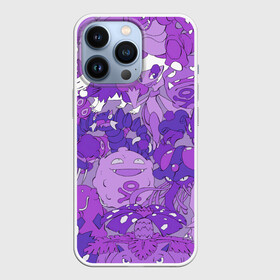 Чехол для iPhone 13 Pro с принтом Фиолетовые покемоны ,  |  | Тематика изображения на принте: pokemon | pokemon go | арт | ночной покемон | ночные покемоны | покемон | покемоны | рисунок | сумеречные покемоны | сумеречный покемон | фиолетовый