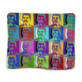 Плед 3D с принтом Stalin pop-art , 100% полиэстер | закругленные углы, все края обработаны. Ткань не мнется и не растягивается | chief | color | eyes | moustache | pop art | stalin | view | взгляд | вождь | глаза | поп  арт | сталин | усы | цвет