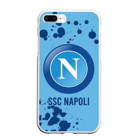 Чехол для iPhone 7Plus/8 Plus матовый с принтом SSC NAPOLI Наполи , Силикон | Область печати: задняя сторона чехла, без боковых панелей | club | footbal | logo | napoli | ssc | знак | клуб | логотип | логотипы | наполи | символ | символы | форма | футбол | футбольная | футбольный