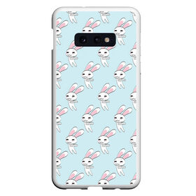 Чехол для Samsung S10E с принтом Милый кролик , Силикон | Область печати: задняя сторона чехла, без боковых панелей | арт | белый | зайцы | зайчик | зайчики | заяц | кролик | кролики | рисунок | розовый | синий
