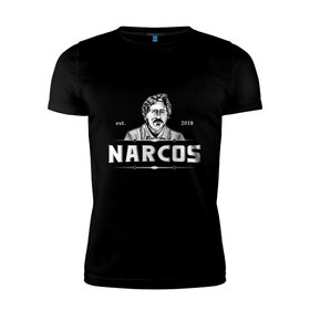 Мужская футболка хлопок Slim с принтом Narcos: Rise of the Cartels , 92% хлопок, 8% лайкра | приталенный силуэт, круглый вырез ворота, длина до линии бедра, короткий рукав | cartel | narcos | pablo escobar | пабло эскобар | сериал | сериалы
